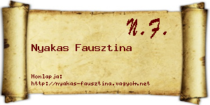 Nyakas Fausztina névjegykártya